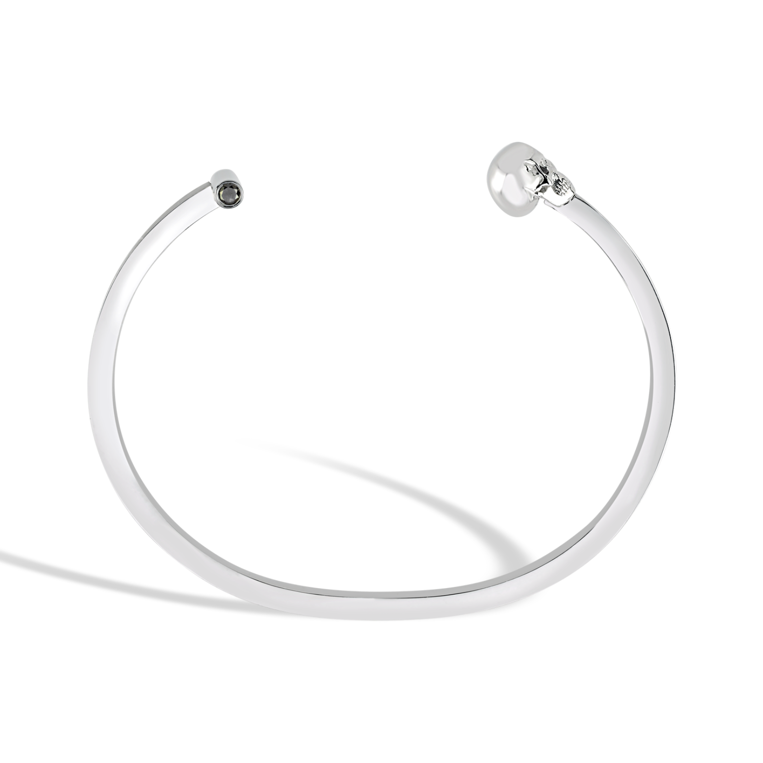 Skull Cuff Bileklik, Siyah Pırlanta